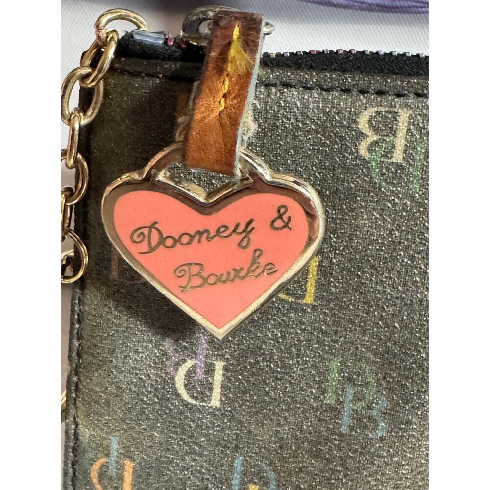 EUC Vintage Dooney & Bourke Rainbow Monogram Wristlet - Picture 2 of 6
